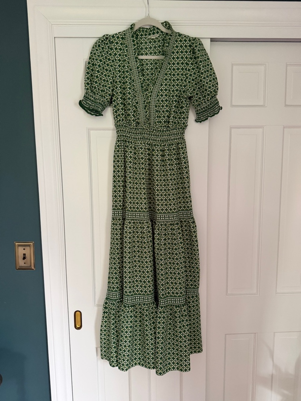 Green Patterned Women’s Maxi Dress